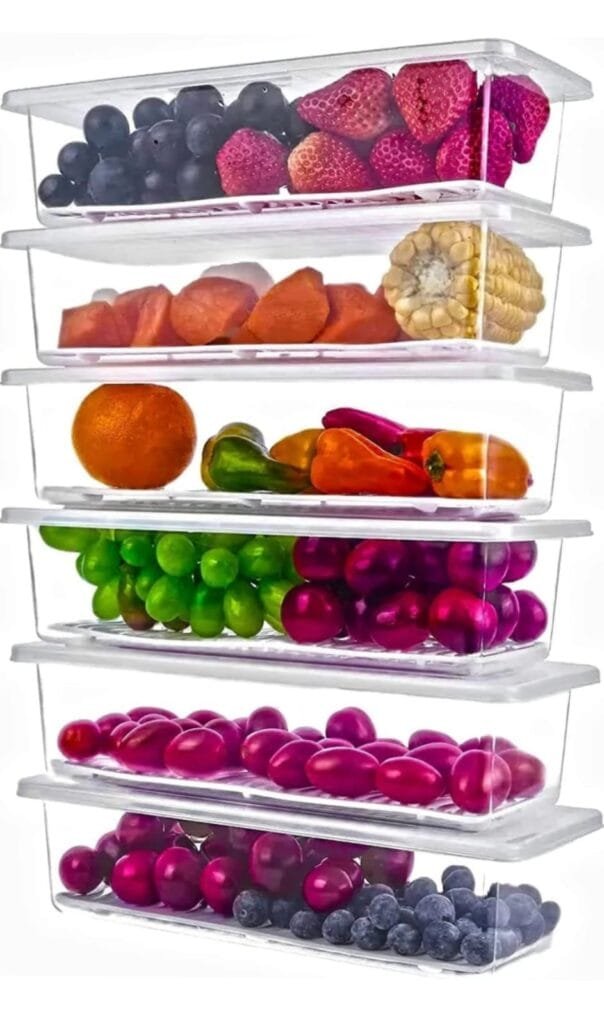 Fridge Storage Containers for Fresh Food and Organized Kitchen