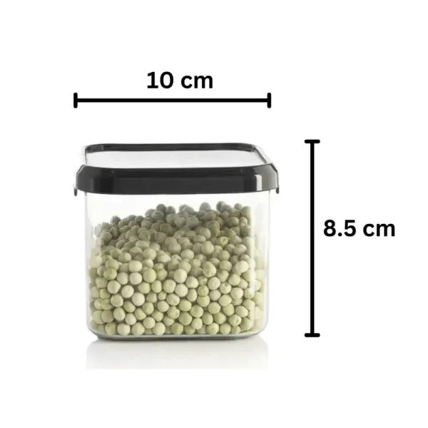 Airtight Storage Containers for Kitchen & Pantry, BPA-Free Plastic Jars for Flour, Sugar, Cereal, Spices – Space-Saving, Stackable, Transparent Food Storage (Pack of 6, 500ml)