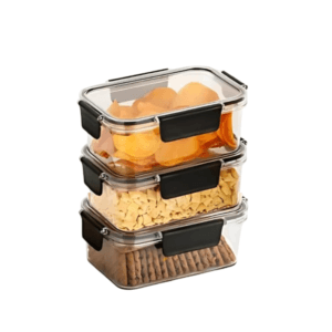 Air Tight Plastic Storage Boxes I Container For Kitchen , Pantry & Fridge Organizer I Grocery food Lid Lock storage containers ( 900 ml- Set of 3 boxes )