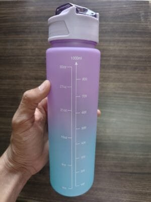Motivational Water Bottle with Straw (1000 ml ) Pack of 1