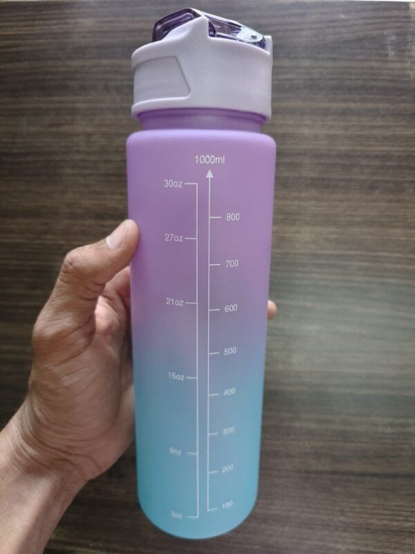 Motivational Water Bottle with Straw (1000 ml ) Pack of 1