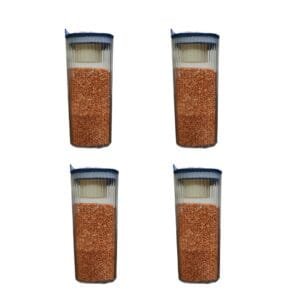 1400 ML ( Set of 4 ) Airtight Storage Jar and Container Organizer | Kitchen containers Set | Plastic containers for Home and Kitchen Storage Boxes