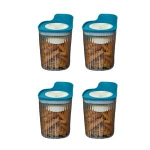 800 ML ( Set of 4 ) Airtight Storage Jar and Container Organizer | Kitchen containers Set | Plastic containers for Home and Kitchen Storage Boxes