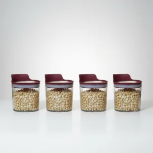 600 ML ( Set of 4 ) Airtight Storage Jar and Container Organizer | Kitchen containers Set | Plastic containers for Home and Kitchen Storage Boxes