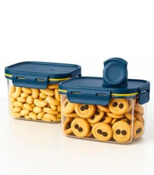 Set of 6 - 700 ml Transparent Plastic Airtight Storage Box