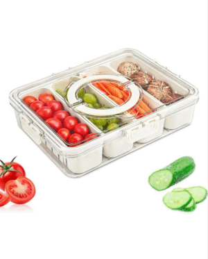 3300 ml -Fridge Air-Tight Storage Containers with 4 Removable Boxes