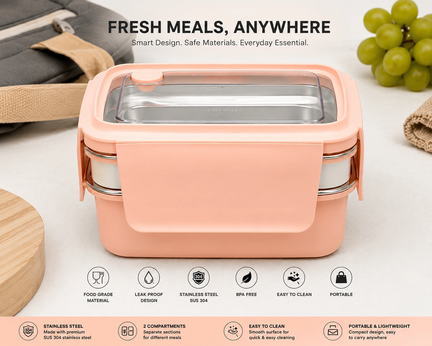 1300 ml lunch box p
