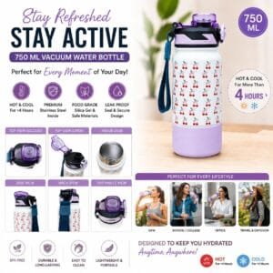 750 ml Stainless Steel Vacuum Water Bottle
